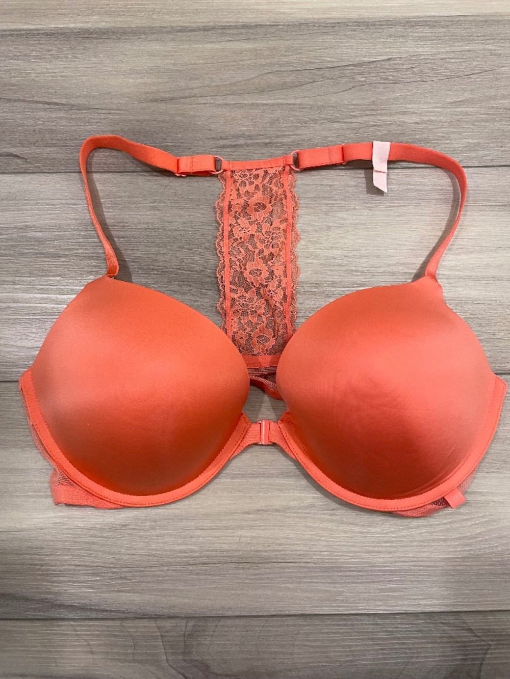 NWT VICTORIA'S SECRET Sexy Tee Smooth Front-Close Push-Up Racerback Bra 38D